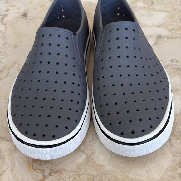 Native Shoes Unisex-Adult Miles Slip On Rubber Shoes Dublin Grey/Shell White - Picture 8 of 12